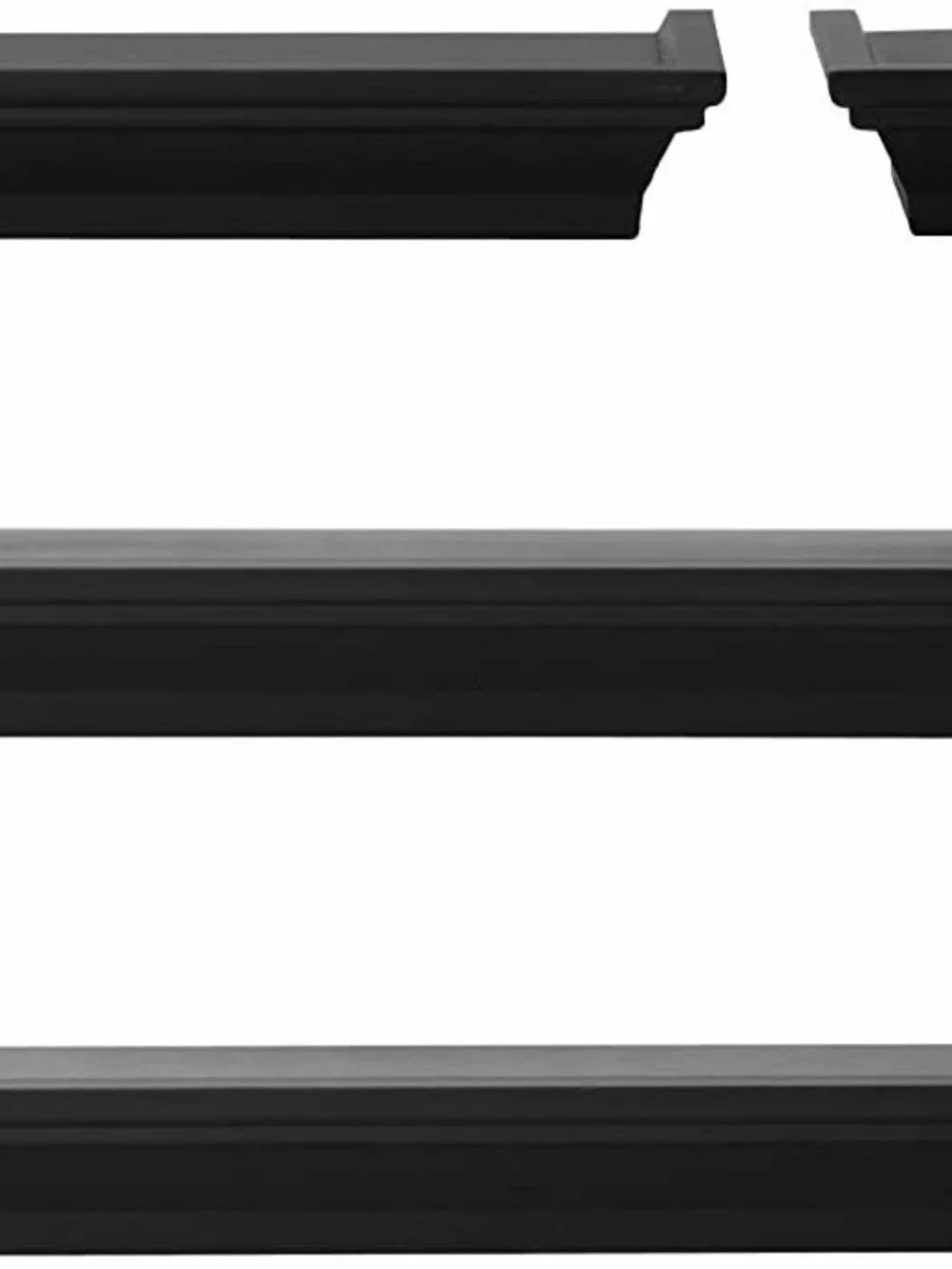New! Two Sets of 4pc Always Home Encore Black Floating Wall Shelfs
